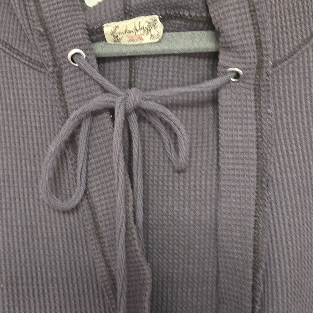 FREE PEOPLE INTIMATELY GRAY WAFFLE SET. SIZE LG & XL - Picture 2 of 7